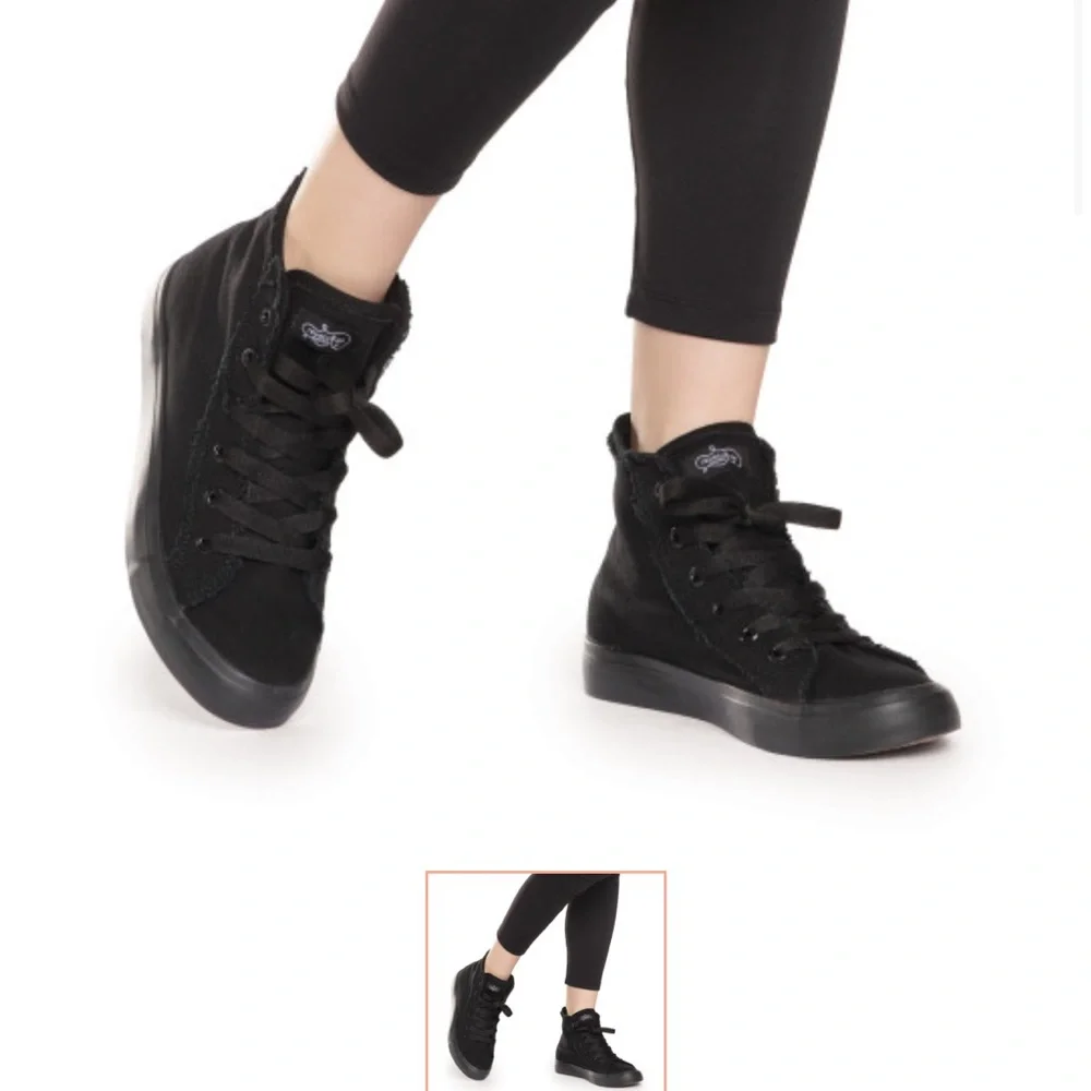 Revolution Kids Black Canvas Sneakers - Picture 7 of 8